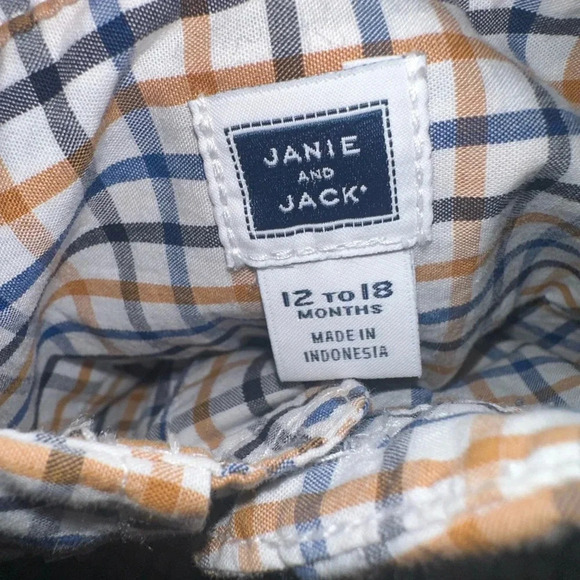 Janie and Jack button down Size 12-18m - Picture 3 of 5